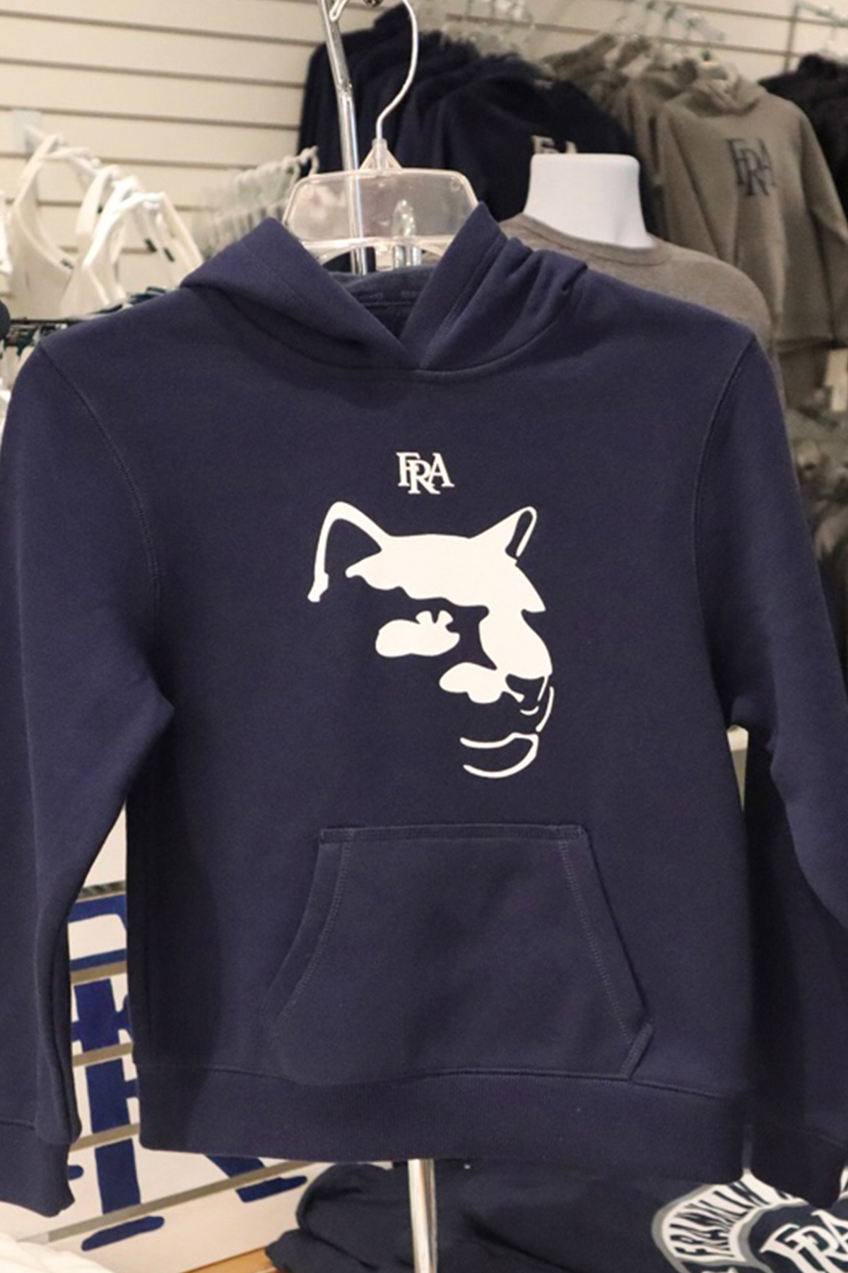 Youth Navy Panther Head Hoodie