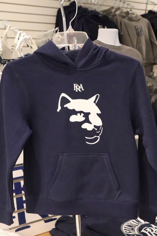 Youth Navy Panther Head Hoodie
